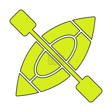 Illustration for Kayak vector illustration, icon element background - Royalty Free Image