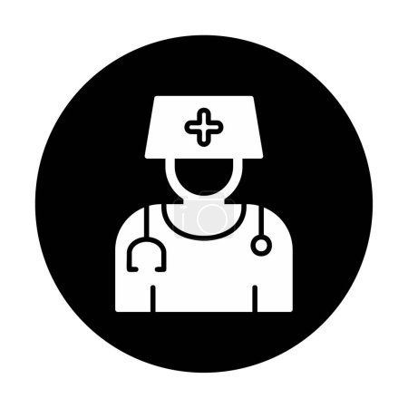 Téléchargez les illustrations : Illustration vectorielle conception de dame médecin icône - en licence libre de droit