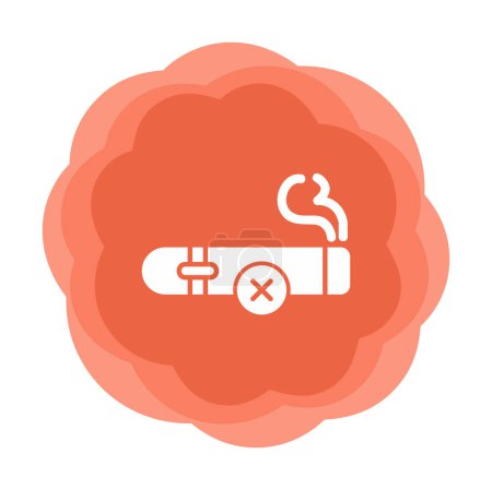 Ilustración de Prohibido cigarro no fumar icono vector ilustración diseño - Imagen libre de derechos