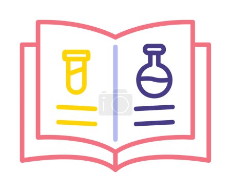 Illustration for Science book icon, vector illustration - Royalty Free Image