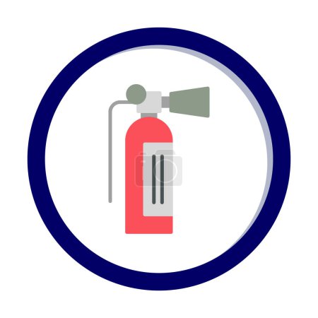 Ilustración de Extintor de incendios plano. vector icono web - Imagen libre de derechos