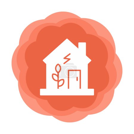 Ilustración de Vector illustration of Green house icon - Imagen libre de derechos