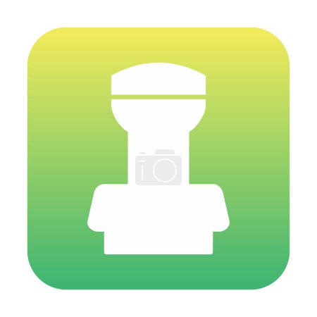 Illustration for Stamp icon in filled outline style - Royalty Free Image