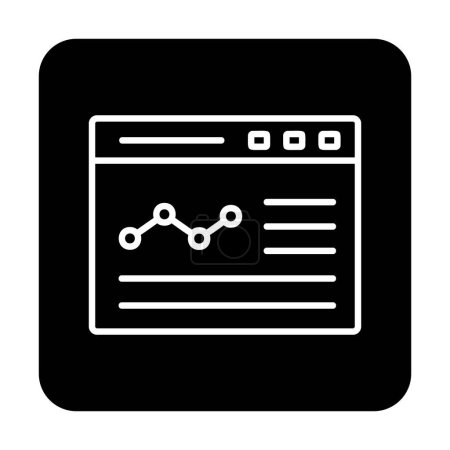 Business-Website-Symbol mit Graphen-Vektor isoliert 