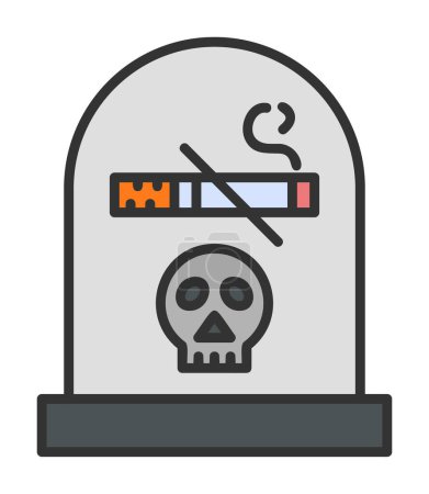 Ilustración de Icono de fumar, diseño de vector de icono plano - Imagen libre de derechos