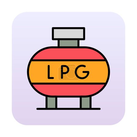 Liquefied Petroleum Gas container web icon, vector illustration 