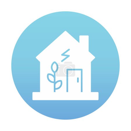 Illustration for Vector illustration of Green house icon - Royalty Free Image