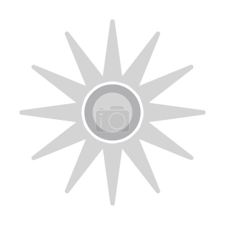 Illustration for Optical radiation sign vector flat icon - Royalty Free Image