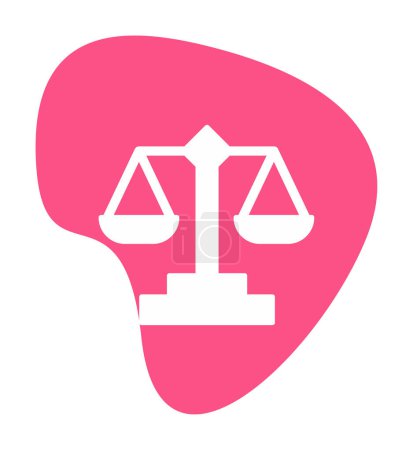Illustration for Abstract  justice scale  icon  illustration - Royalty Free Image