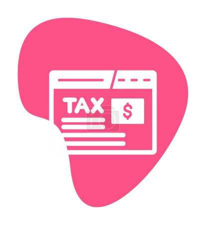 Ilustración de Tax Icono del sitio web ilustración vectorial en blanco - Imagen libre de derechos