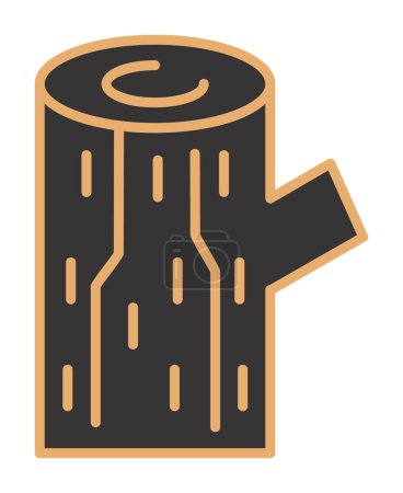 Illustration for Wooden log icon, vector illustration - Royalty Free Image
