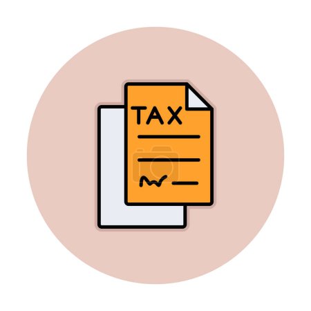 Illustration for Tax form icon on white background - Royalty Free Image