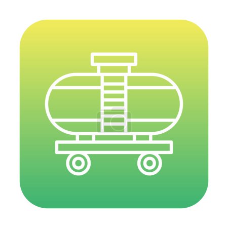 Ilustración de Tren, vagones con iconos de envío. Pictogramas logísticos de carga - Imagen libre de derechos