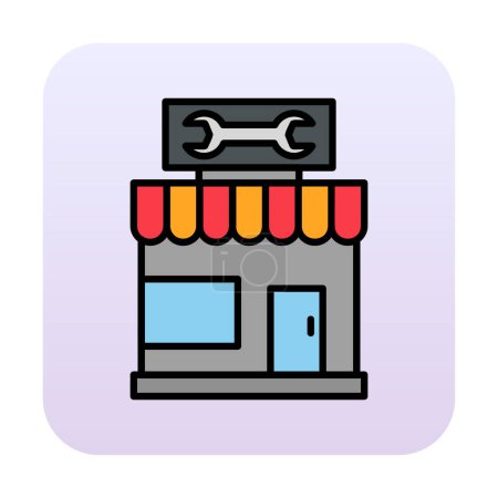 Illustration for Car Repair Shop icon vector illustration - Royalty Free Image