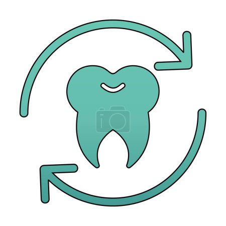 Téléchargez les illustrations : Icône de traitement des dents, illustration vectorielle - en licence libre de droit