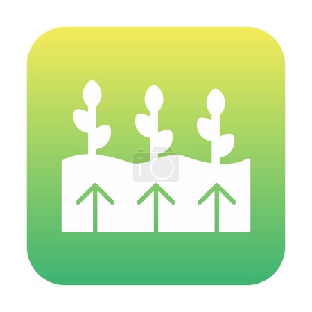 Illustration for Plants and arrows icon vector illustration. Geothermal Energy concept - Royalty Free Image