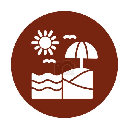 Ilustración de Vector ilustración del icono de la playa de verano - Imagen libre de derechos