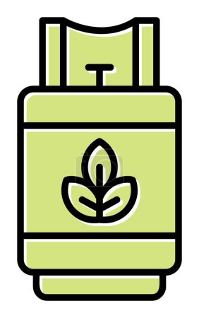 Téléchargez les illustrations : Conception d'illustration vectorielle d'icône de biogaz de production d'électricité - en licence libre de droit