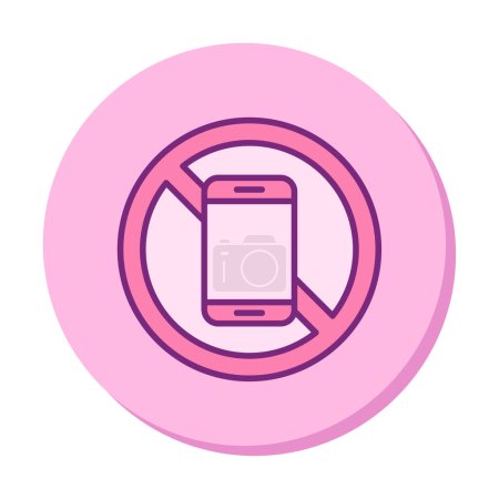 Ilustración de No Mobile Phone icon, vector illustration - Imagen libre de derechos