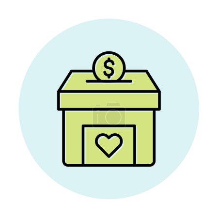 Ilustración de Caja de donación icono de vector - Imagen libre de derechos
