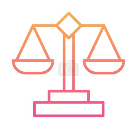 Illustration for Abstract  justice scale  icon  illustration - Royalty Free Image