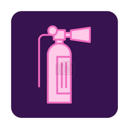 Illustration for Flat fire extinguisher. web icon vector - Royalty Free Image