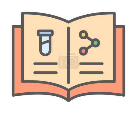 Ilustración de Ilustración vectorial del icono del libro de química - Imagen libre de derechos