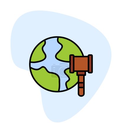 Ilustración de Icono de subasta mundial Vector Ilustración - Imagen libre de derechos
