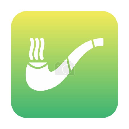 Ilustración de Tabaco fumar pipa icono, vector de ilustración - Imagen libre de derechos