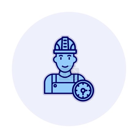 Illustration for Work Time web icon vector illustration - Royalty Free Image