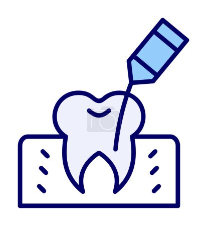 Illustration for Root Canal Treatment icon,  vector illustration - Royalty Free Image