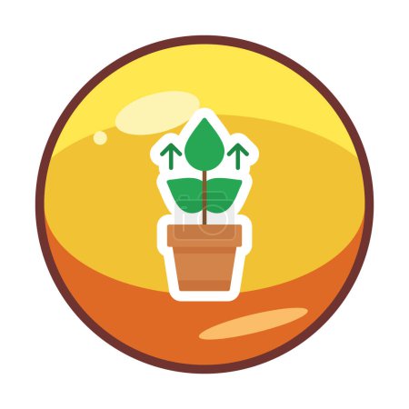 Téléchargez les illustrations : Illustration vectorielle icône de croissance végétale - en licence libre de droit