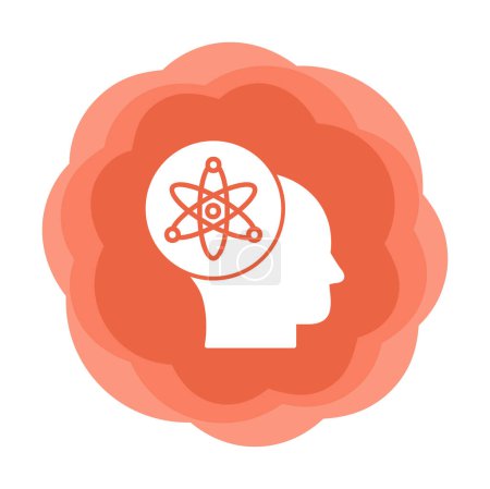 Photo for Human head with atom, science icon, vector illustration design - Royalty Free Image