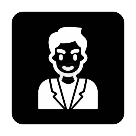 Illustration for Candidate men icon, vector illustration - Royalty Free Image