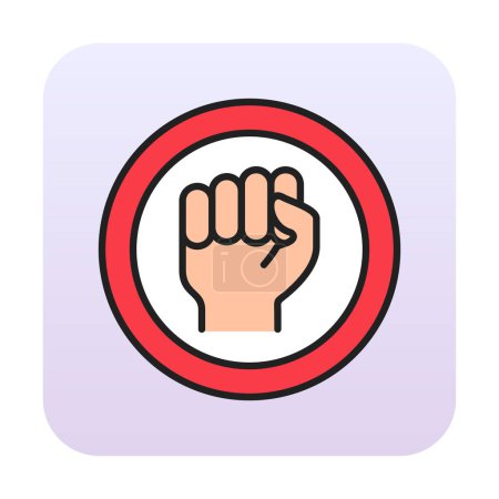 Illustration for No racism icon, vector illustration - Royalty Free Image