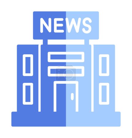 Illustration for News Office icon, vector illustration. - Royalty Free Image