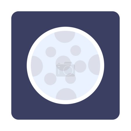 Illustration for Full moon flat icon. vector illustration - Royalty Free Image