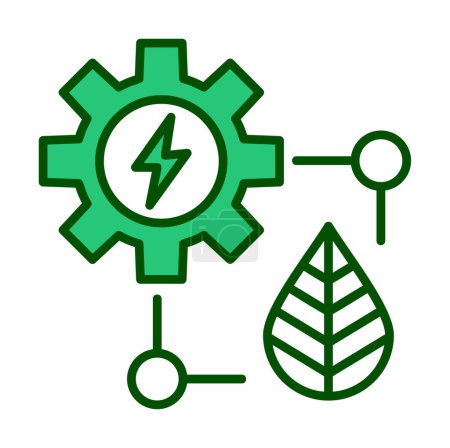 Illustration for Eco energy icon, vector illustration simple design - Royalty Free Image
