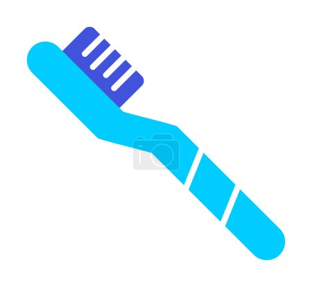 Téléchargez les illustrations : Simple icône brosse à dents vectoriel illustration design - en licence libre de droit