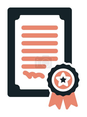 Illustration for Graphic simple certificate icon vector illustration - Royalty Free Image