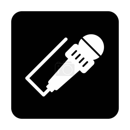 Téléchargez les illustrations : Illustration vectorielle d'icône web de microphone - en licence libre de droit