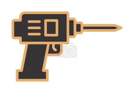 Illustration for Drill tool  icon vector illustration - Royalty Free Image