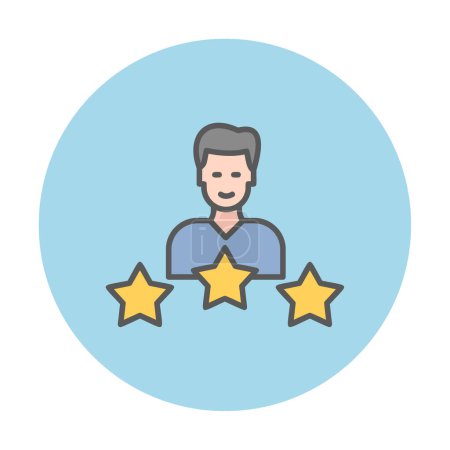 Illustration for Person with stars icon, vector illustration design - Royalty Free Image