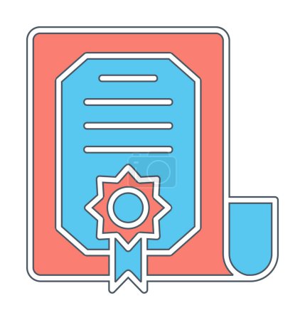 Illustration for Graphic simple certificate icon  illustration - Royalty Free Image