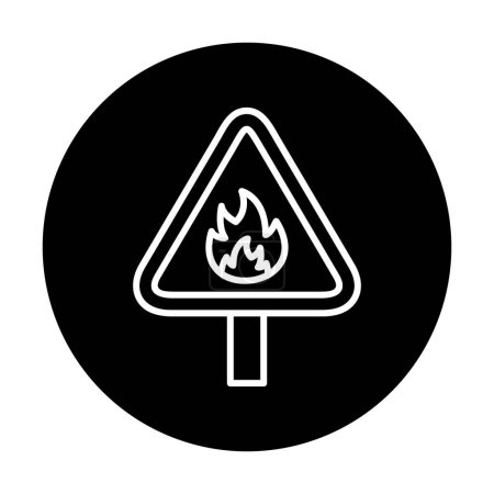 Ilustración de Icono de signo inflamable, ilustración vectorial - Imagen libre de derechos