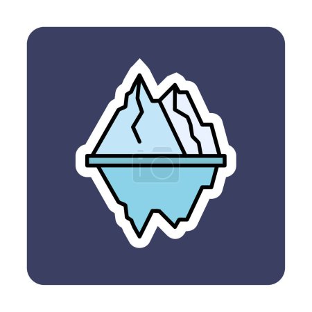 Ilustración de Iceberg icono de vector aislado en el fondo. - Imagen libre de derechos