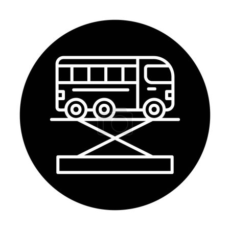 Téléchargez les illustrations : Jack le bus. icône web illustration simple - en licence libre de droit