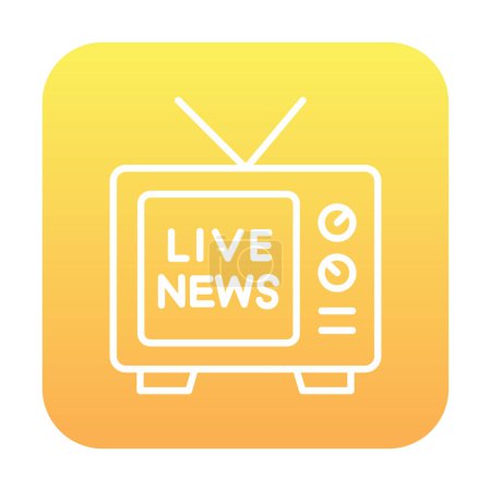 Illustration for Simple Live News icon, vector illustration - Royalty Free Image