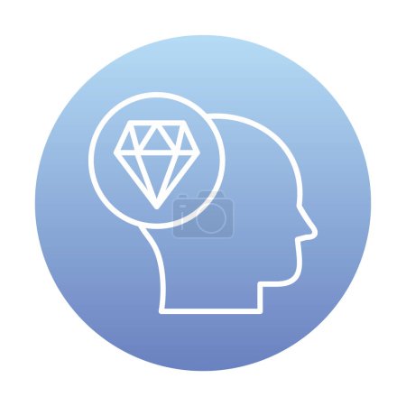 Téléchargez les illustrations : Icône de diamant, illustration vectorielle design simple - en licence libre de droit