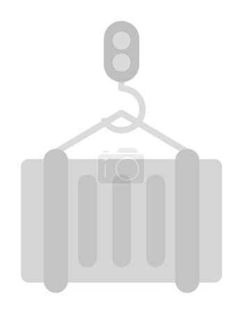 Illustration for Cargo container icon, vector illustration simple design - Royalty Free Image
